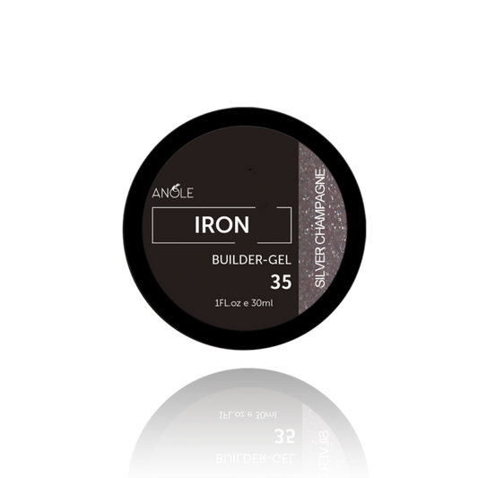#35 silver champagne iron pot 30ml