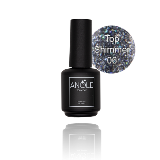 #6 SHIMMER TOPCOAT fles 15ml